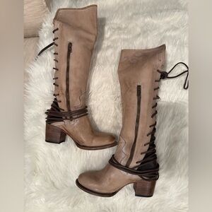 New Freebird Tan Over the Knee Boots-Never worn.